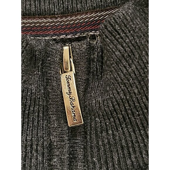 Tommy Bahama Seaport Half-Zip Sweater Men's 4XL Gray Preppy Academia University - Picture 7 of 7